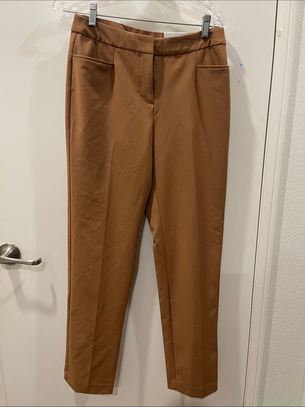 INC International Concepts Straight Leg Pants in Cognac Brown
